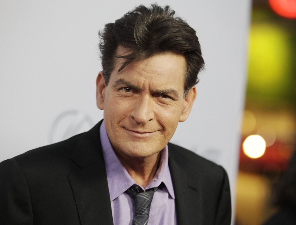 charlie sheen purple shirt and tie reuters