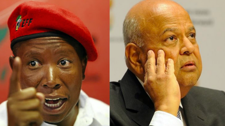 Pravin Gordhan Wants R150 000 And An Unconditional Apology From Malema and Shivambu