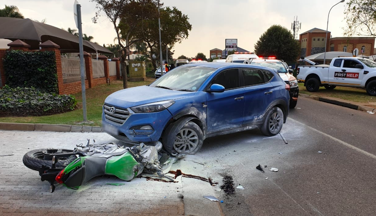 Biker injured in Pretoria crash