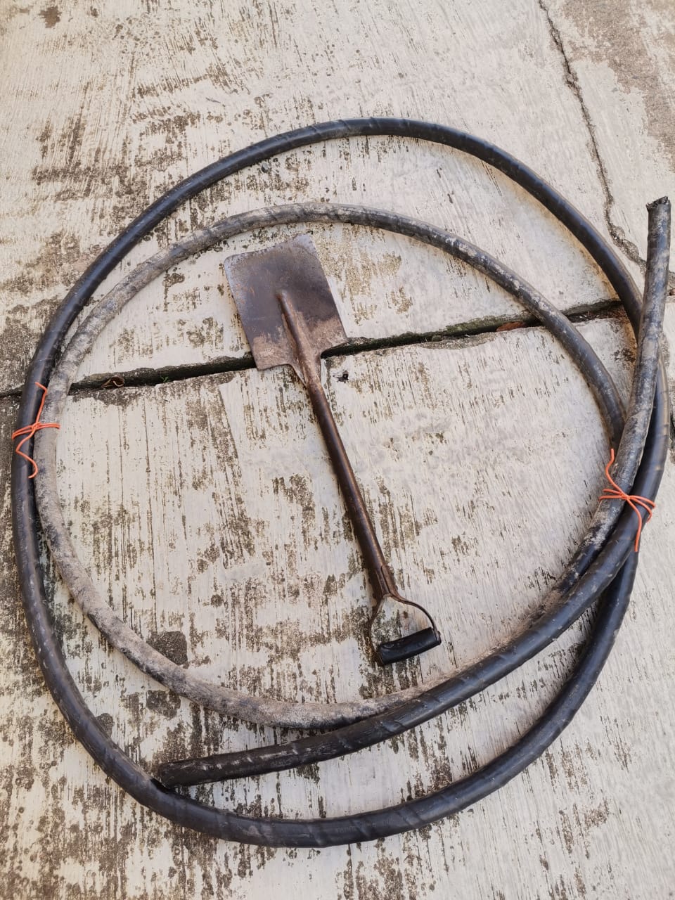 A 37-year-old suspect was found in possession of spade and stolen copper cables - KwaZulu-Natal