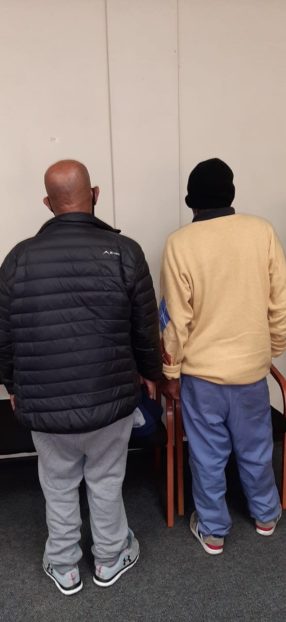 Two males aged 66 were arrested on charges of possession of unlicensed firearm and ammunition - Western Cape